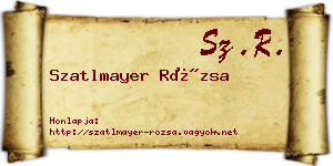 Szatlmayer Rózsa névjegykártya