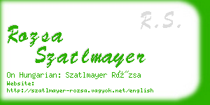 rozsa szatlmayer business card